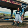 Wild Thing Tee Dress – One of a Kind Upcycled Statement Piece