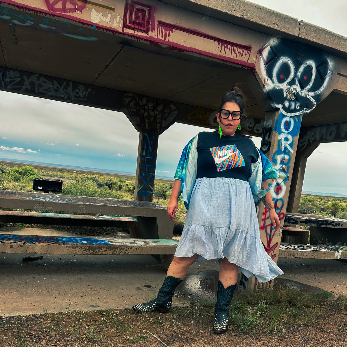 Wild Thing Tee Dress – One of a Kind Upcycled Statement Piece