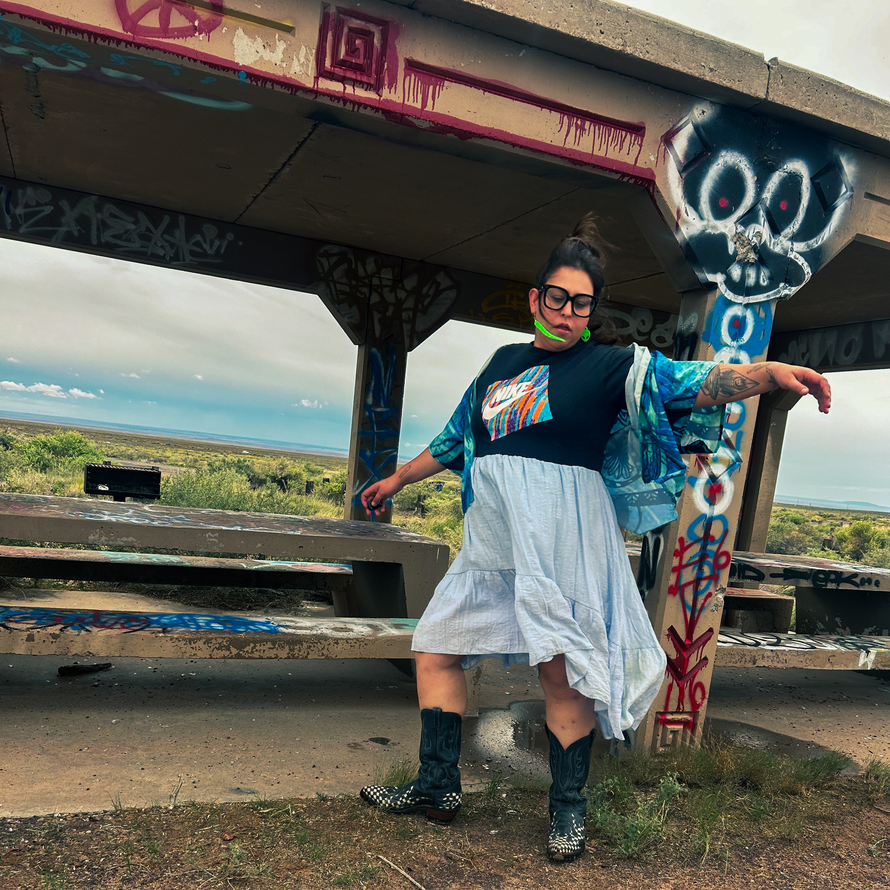 Wild Thing Tee Dress – One of a Kind Upcycled Statement Piece