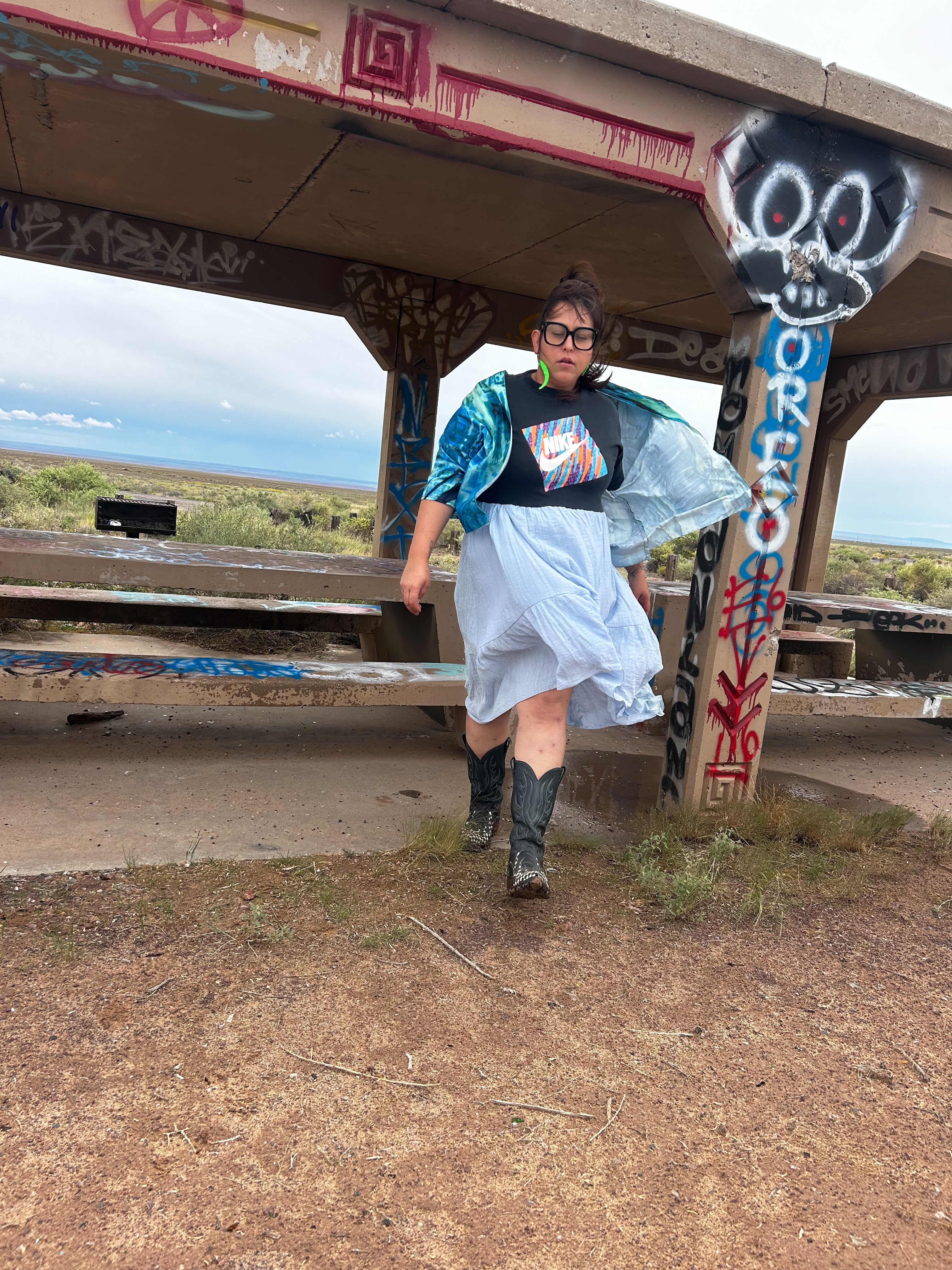 Wild Thing Tee Dress – One of a Kind Upcycled Statement Piece