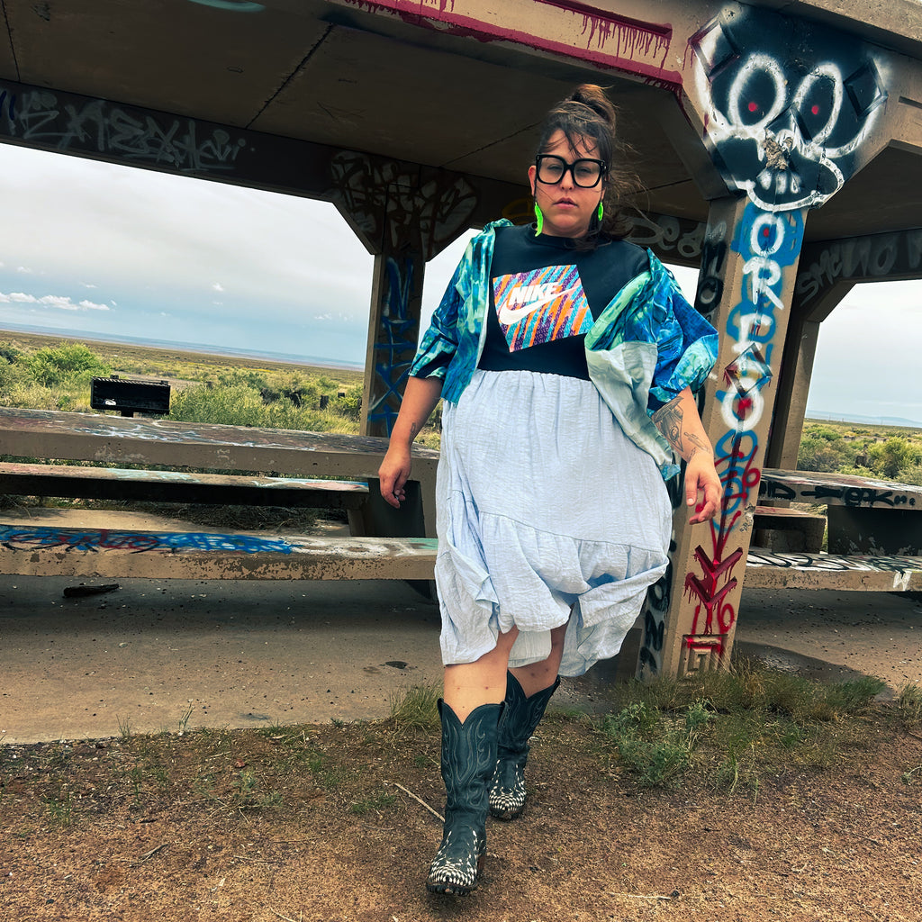 Wild Thing Tee Dress – One of a Kind Upcycled Statement Piece