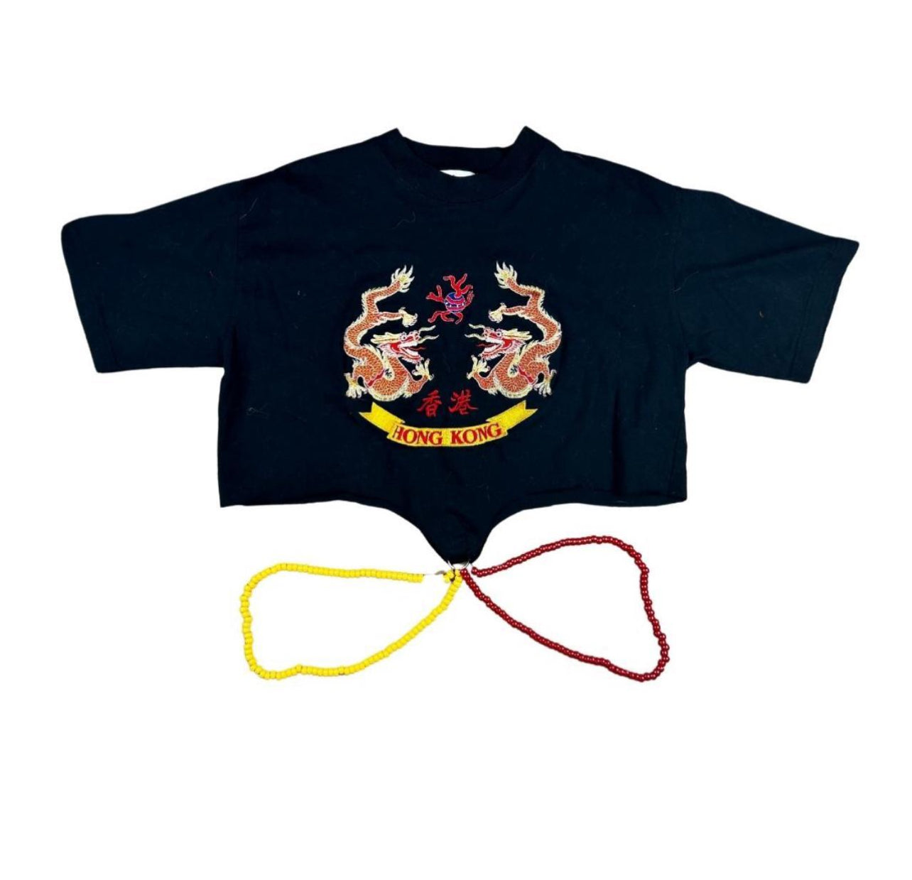 Upcycled Dragon Charm Crop