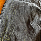Flame Stitch | Upcycled Denim Maxi Skirt