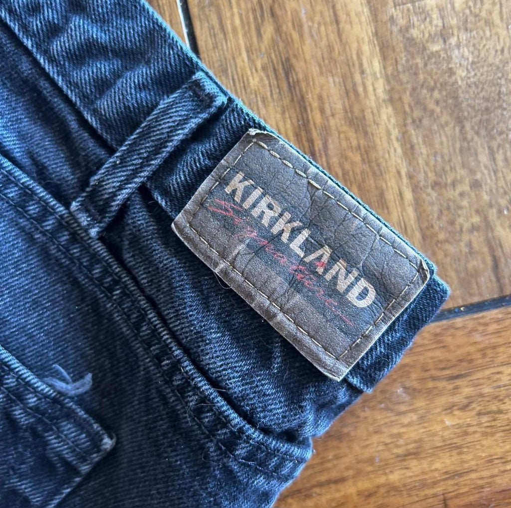 Upcycled Flame Stitch Denim Maxi Skirt