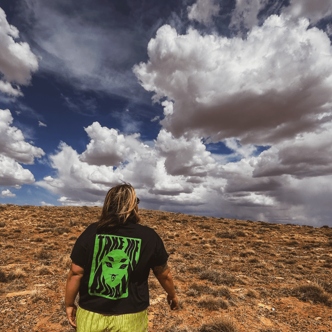 Alien Graphic Tee – Handmade Funky Boho Streetwear - The Modern Alien