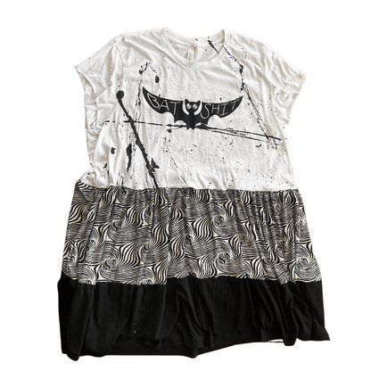 "Bat Shit" T-Shirt Dress – Handmade & Upcycled - The Modern Alien