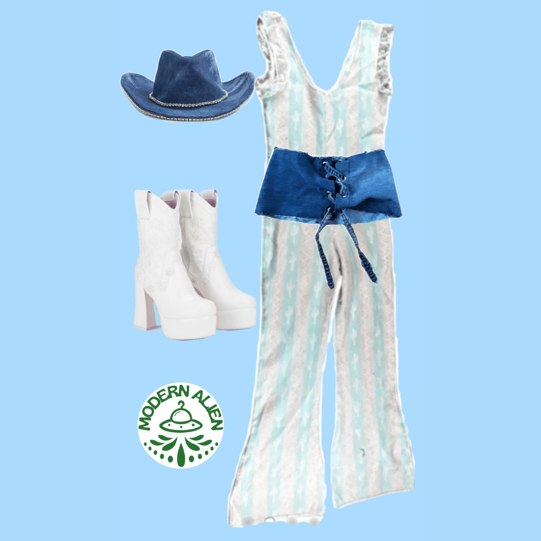 Bell Bottom Jumpsuit – Handmade & Upcycled - The Modern Alien