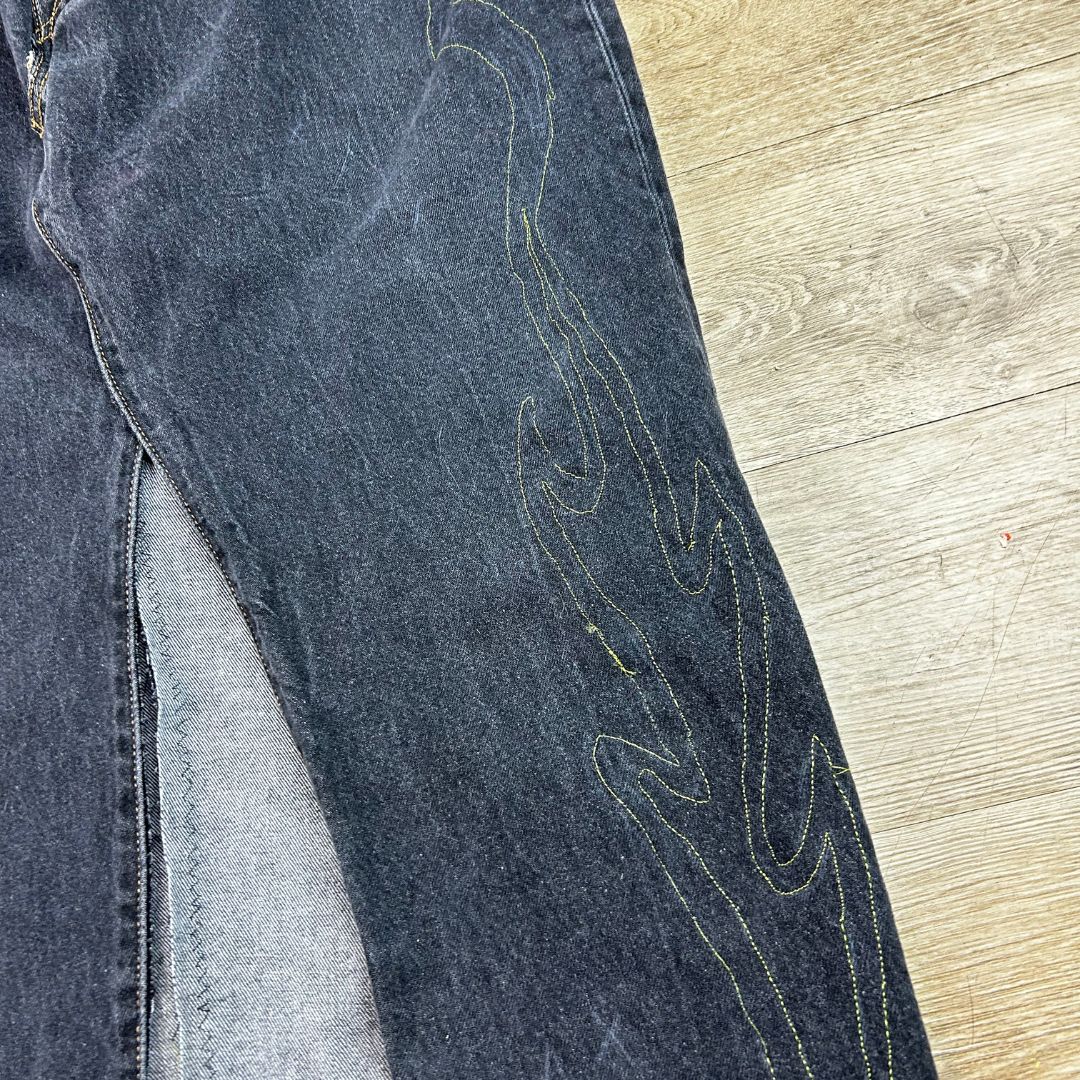 Black Denim Maxi Skirt – Handmade & Upcycled - The Modern Alien