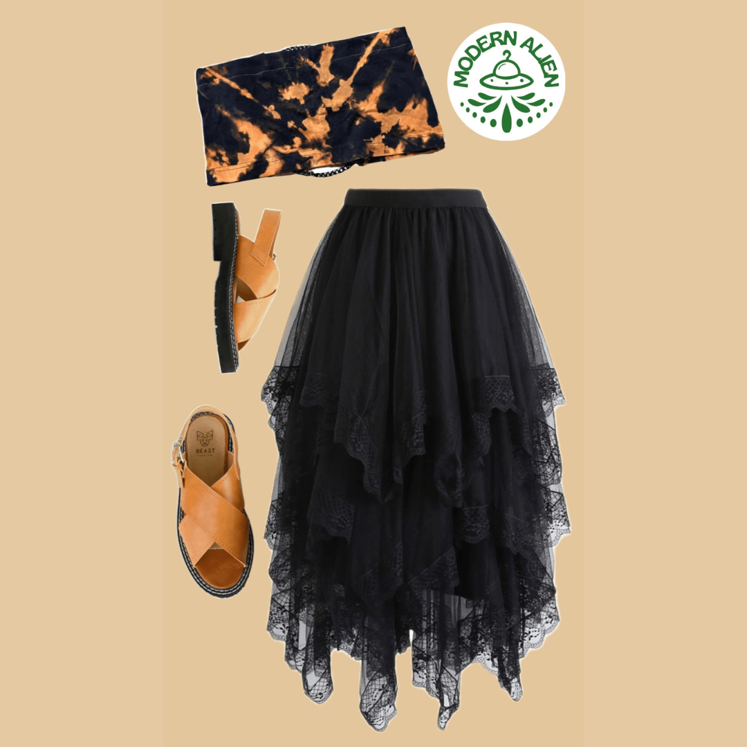 Bleach - Dyed Lace - Up Tube Top – Handmade & Upcycled - The Modern Alien