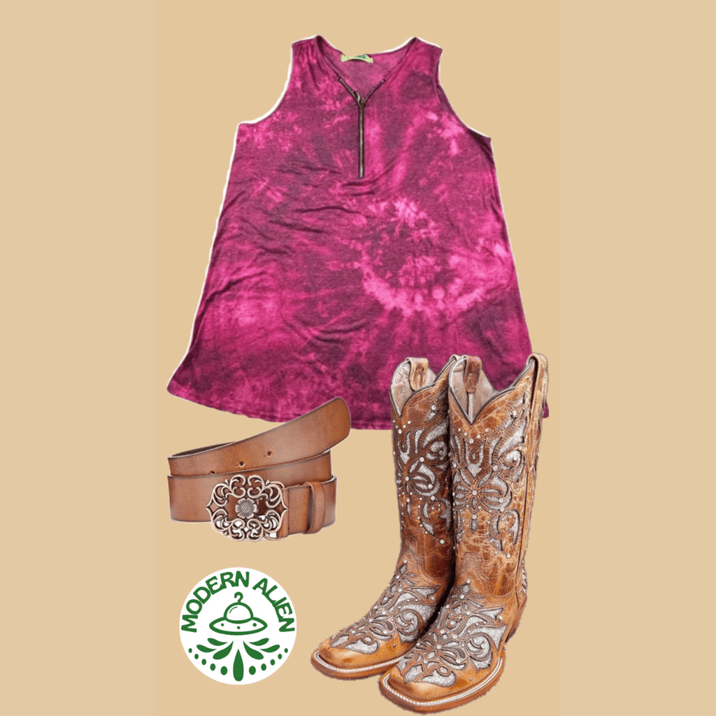 Bleach - Dyed Tie - Dye Tank Dress – Edgy & One - of - a - Kind - The Modern Alien