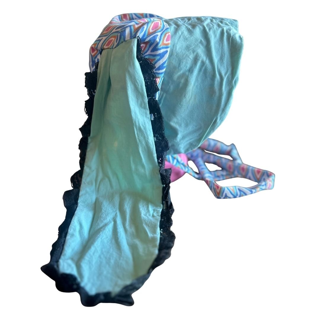 Blue Bunny Bonnet – Handmade & Upcycled