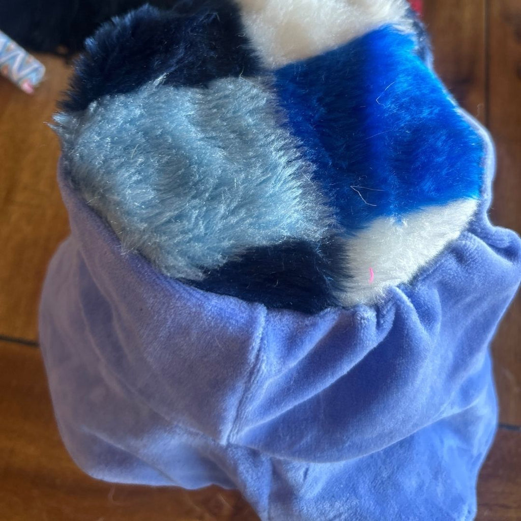 Blue Fur Reversible Bucket Hat – Handmade & One - of - a - Kind - The Modern Alien
