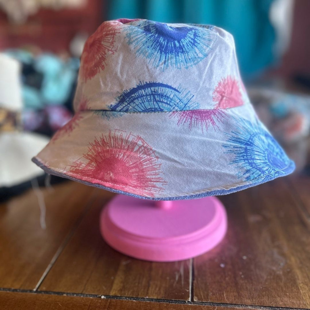 Blue Fur Reversible Bucket Hat – Handmade & One - of - a - Kind - The Modern Alien