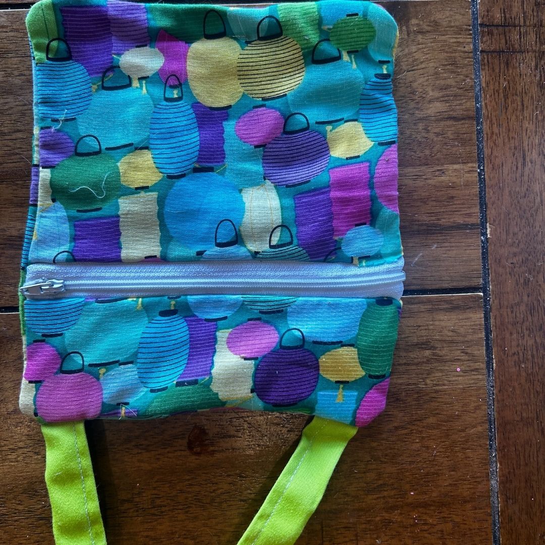 Blue + Green Handmade Crossbody Bag | Upcycled Fabric Purse | One - of - a - Kind - The Modern Alien