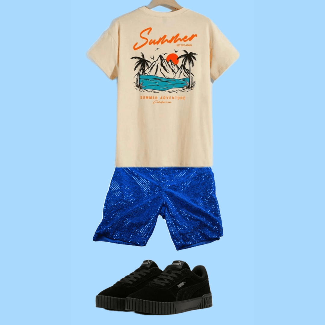 Blue Sequin Shorts – Handmade & Upcycled - The Modern Alien