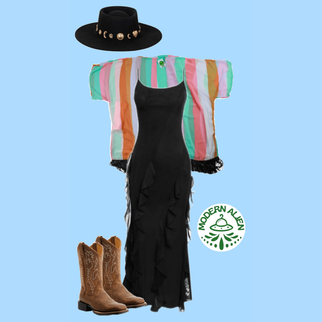 Boho Chic Striped Kimono – Handmade with Fringe - The Modern Alien