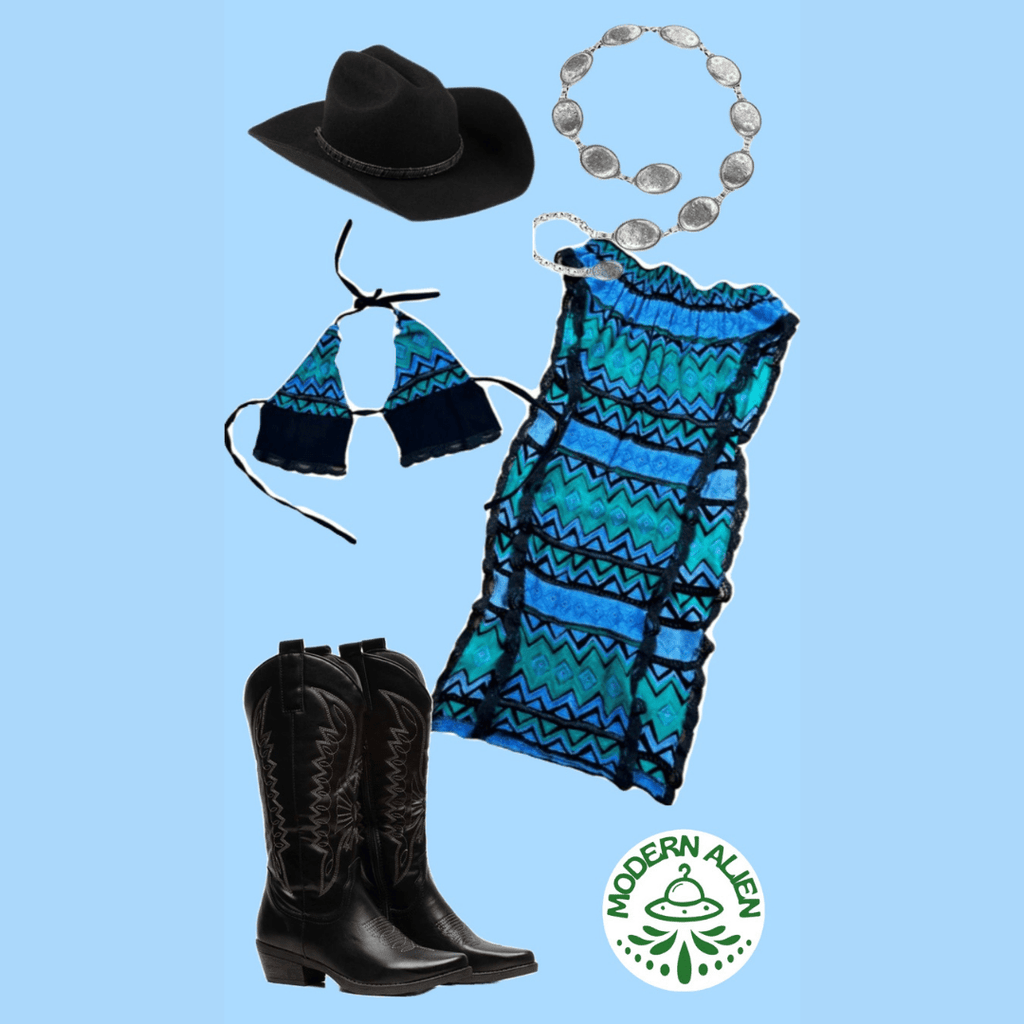 Boho Mesh Two - Piece Set – Handmade & Upcycled - The Modern Alien