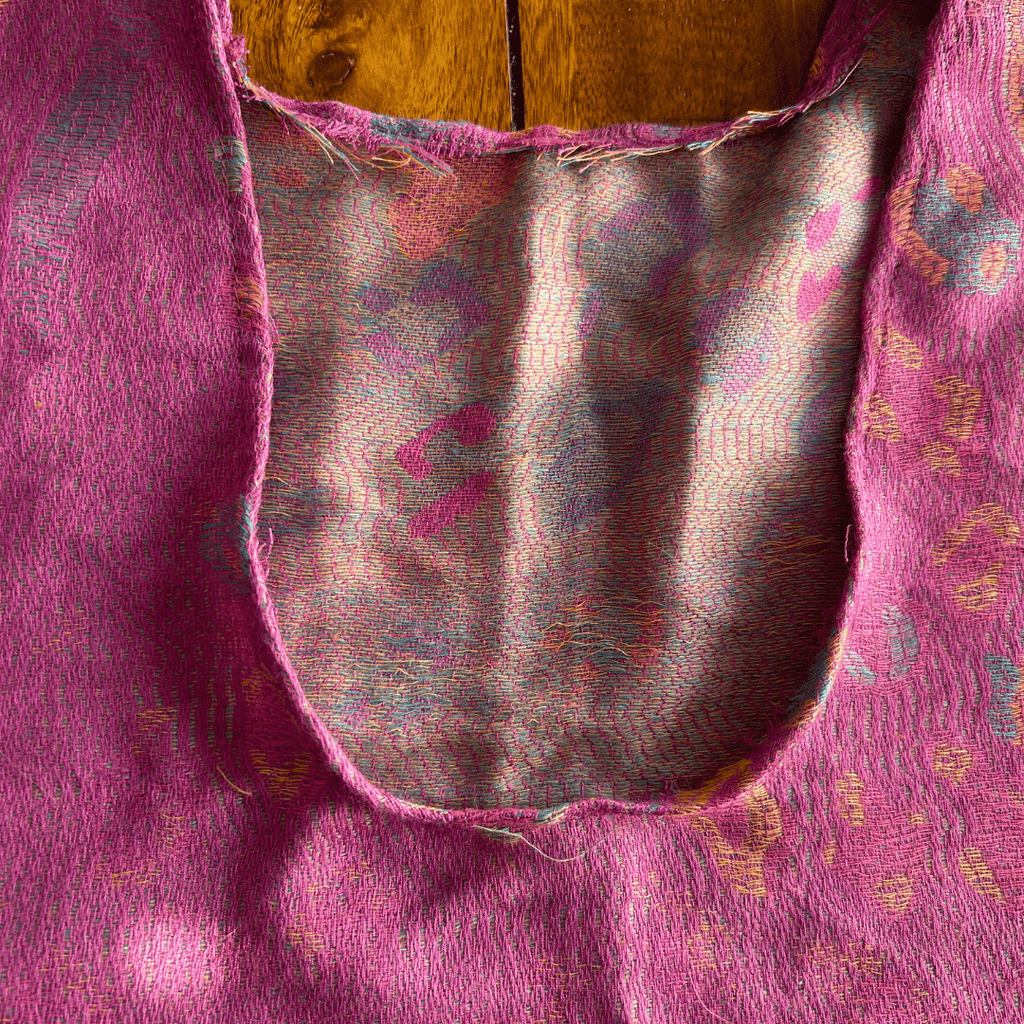 Boho Pashmina Crop Top – Fringe Tank in Purple Paisley - The Modern Alien