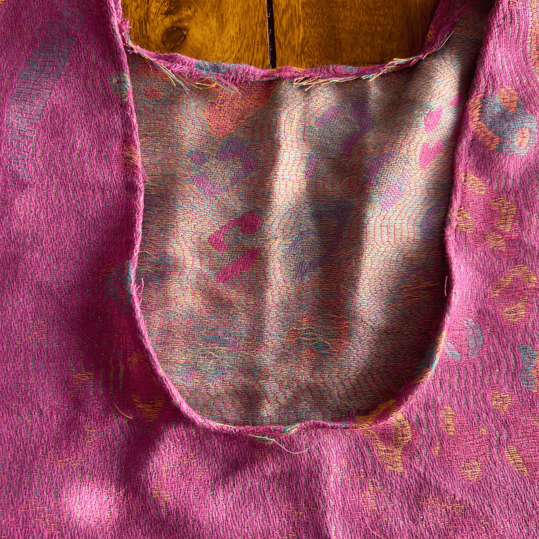 Boho Pashmina Crop Top – Fringe Tank in Purple Paisley - The Modern Alien