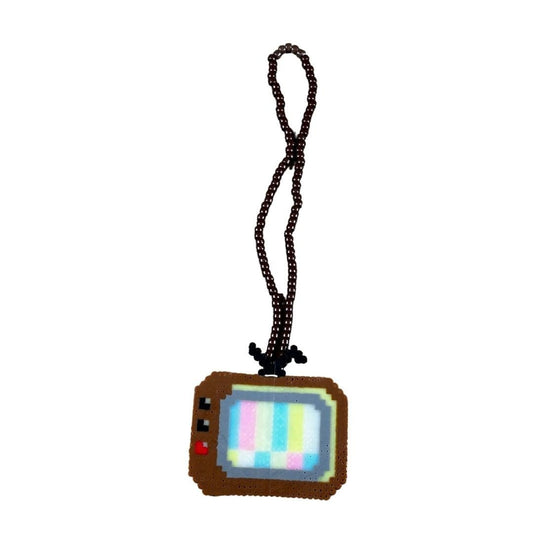 Brainwashed TV Perler Necklace – Handmade & Totally Glitched - The Modern Alien