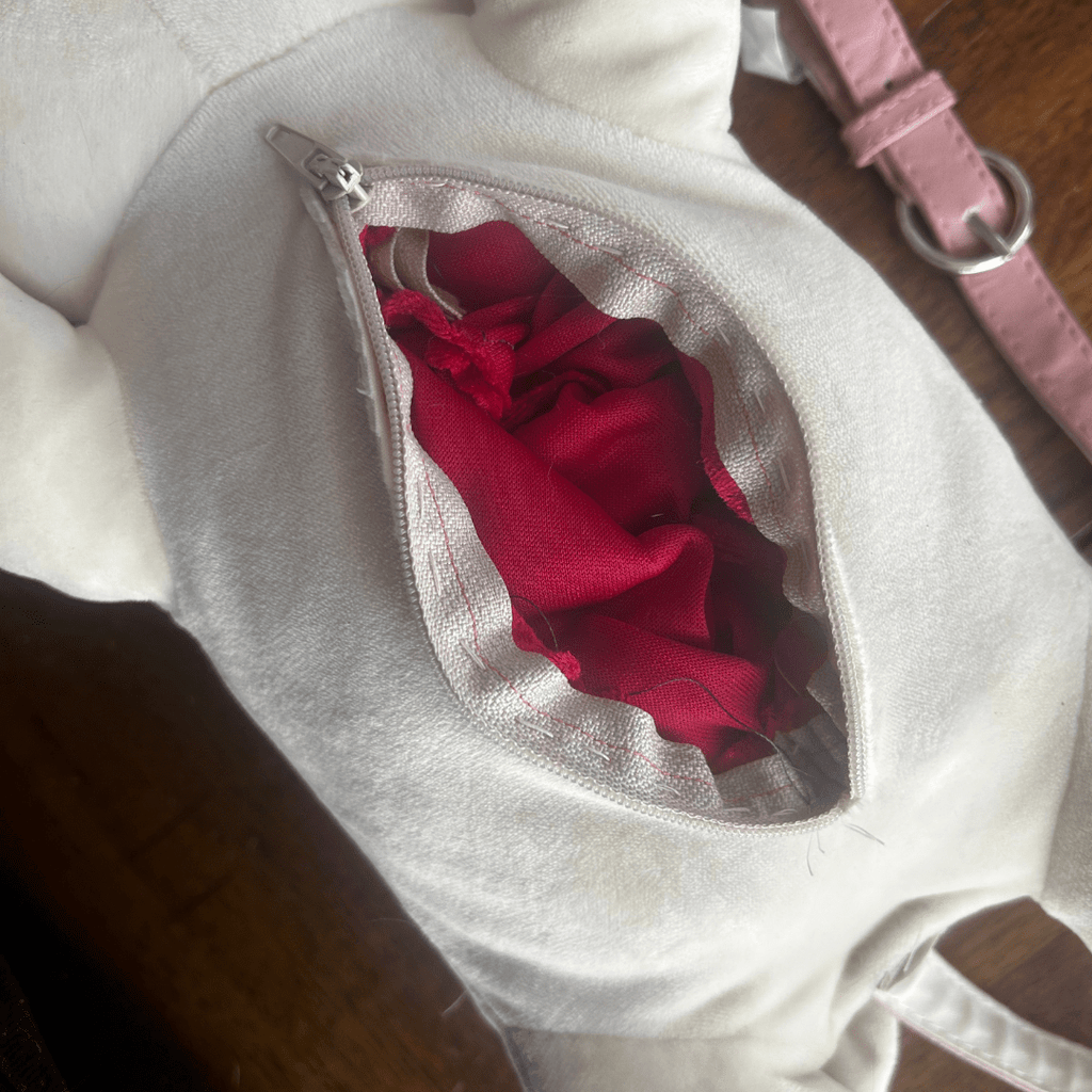 Cat Plush Crossbody Fanny Pack – Handmade & Upcycled Kitty Bag - The Modern Alien