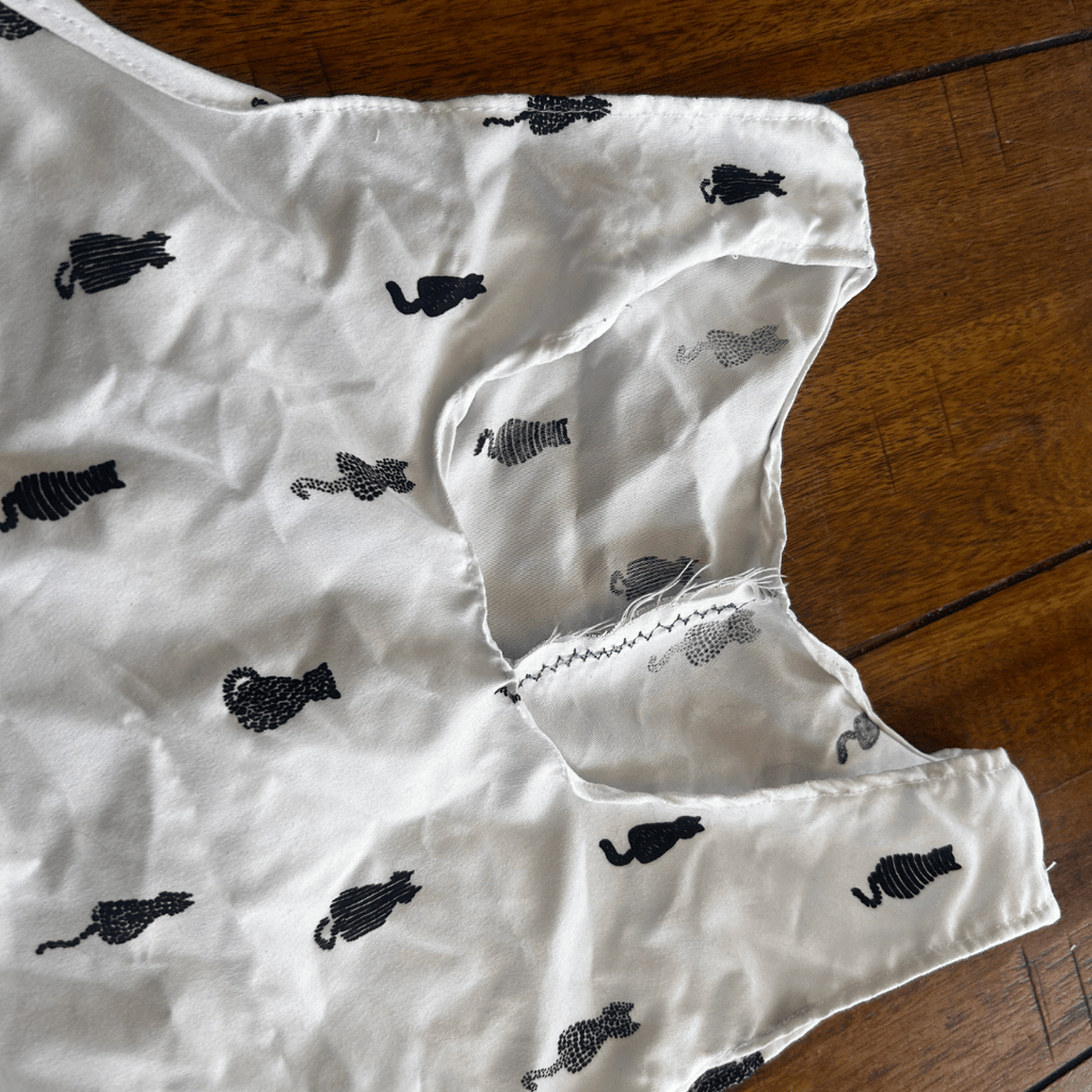 Cat Print Crop Top – Handmade from Upcycled Bedsheet - The Modern Alien