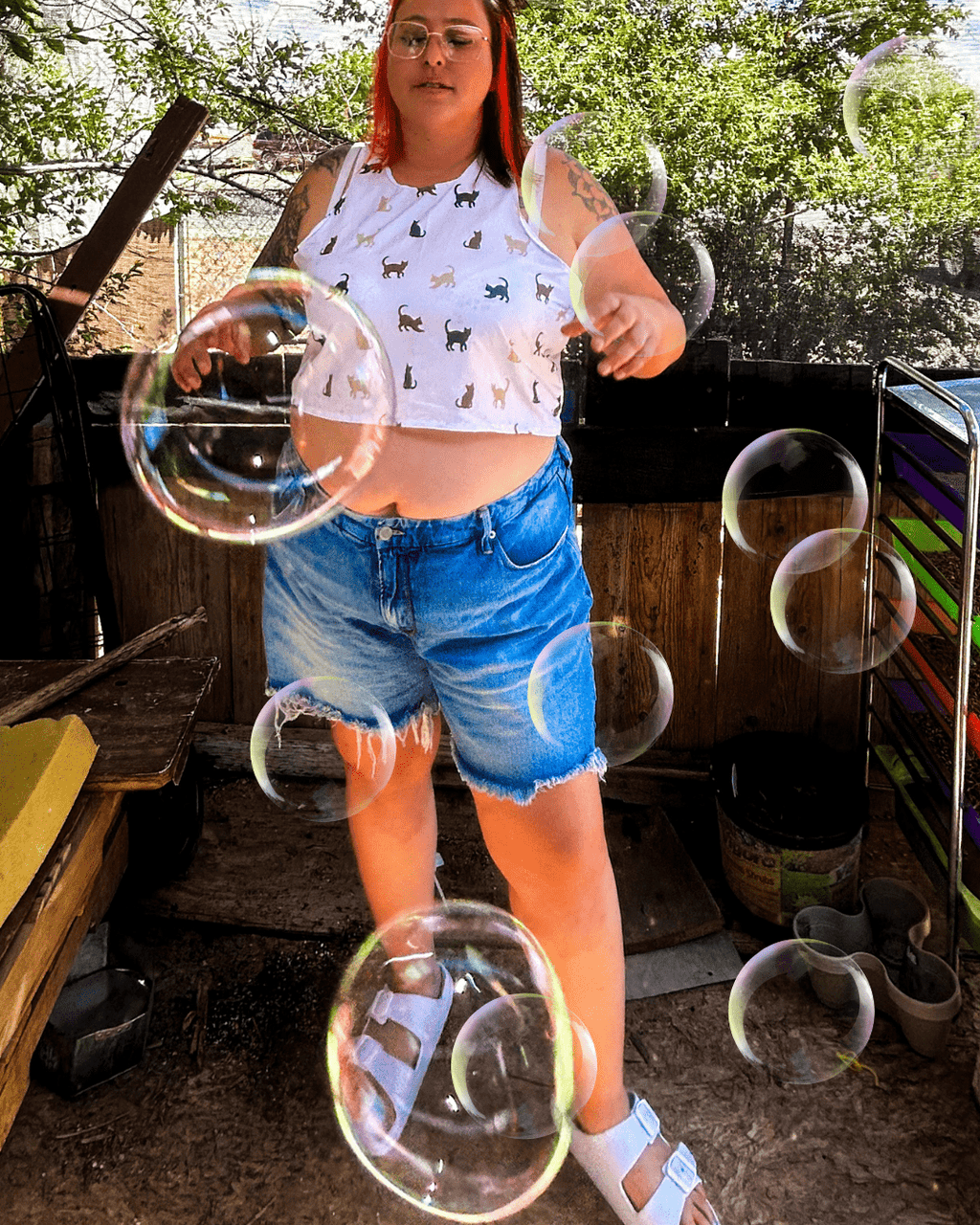 Cat Print Crop Top – Handmade from Upcycled Bedsheet - The Modern Alien