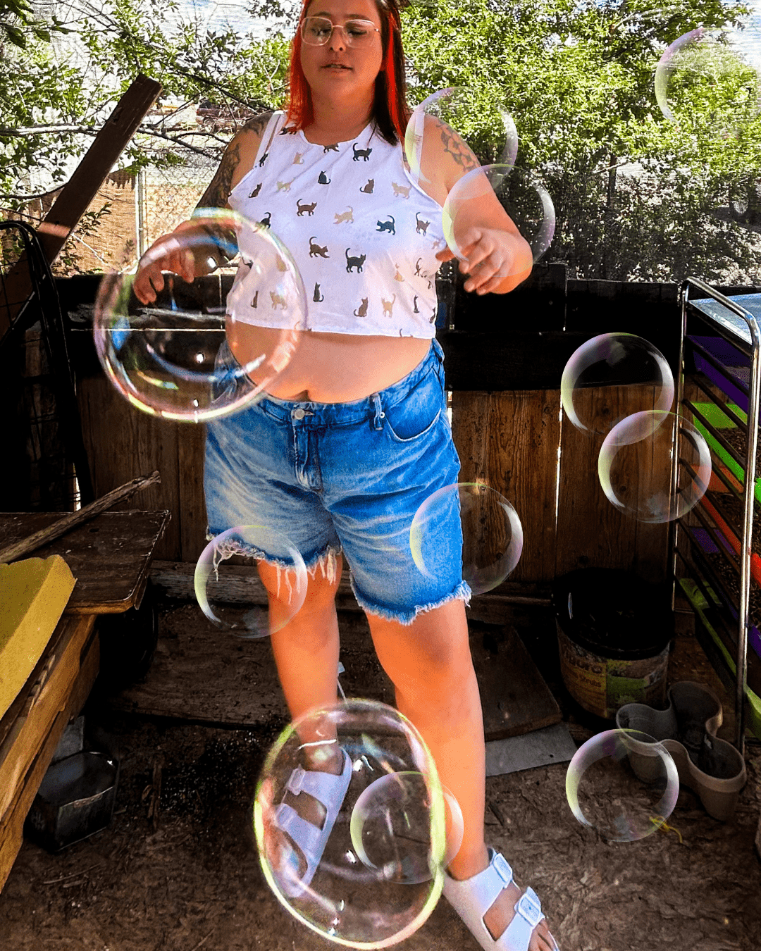 Cat Print Crop Top – Handmade from Upcycled Bedsheet - The Modern Alien