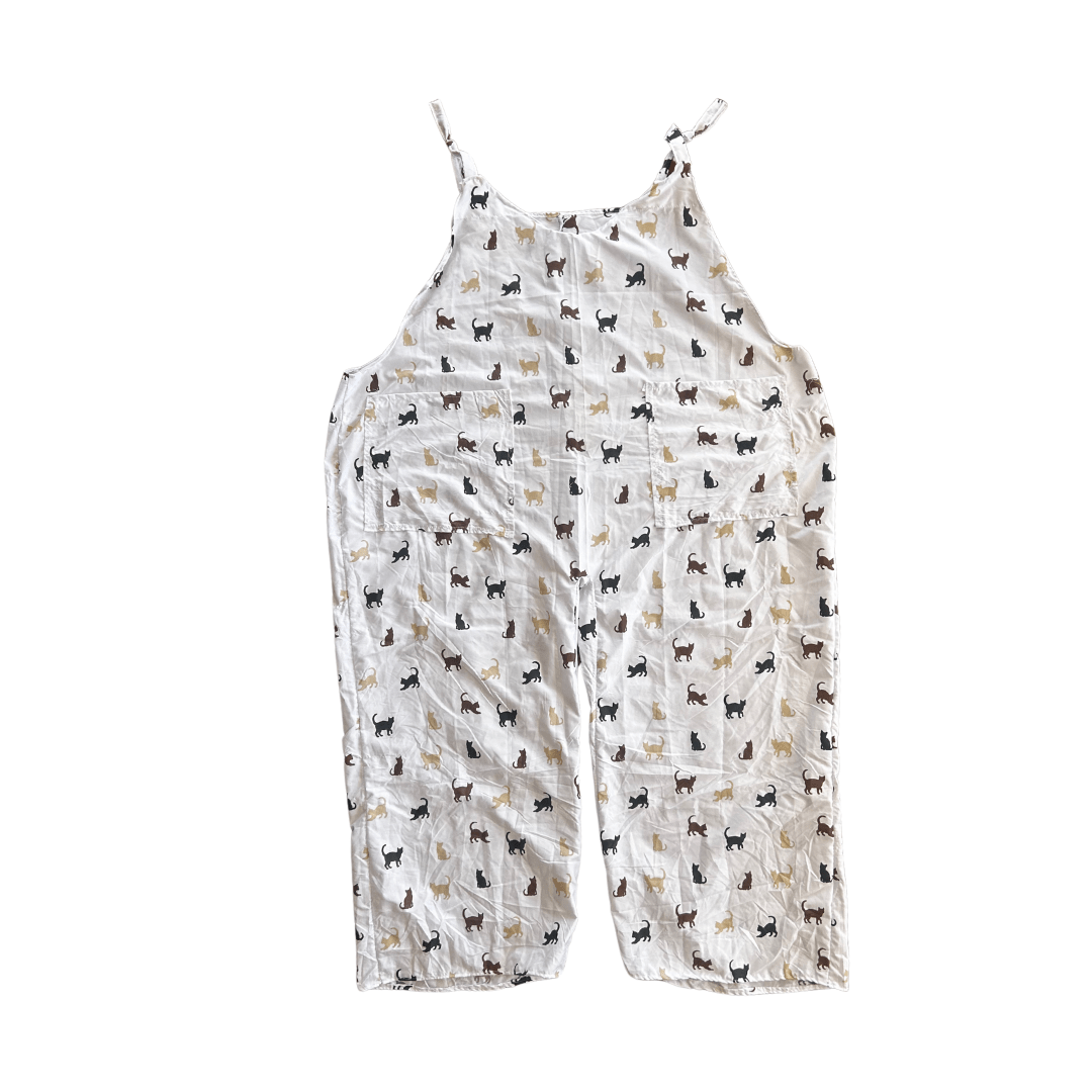 Cat Print Jumpsuit – Handmade & Upcycled - The Modern Alien