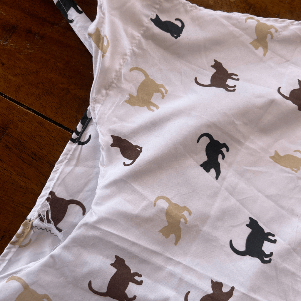 Cat Print Jumpsuit – Handmade & Upcycled from Bedsheet - The Modern Alien