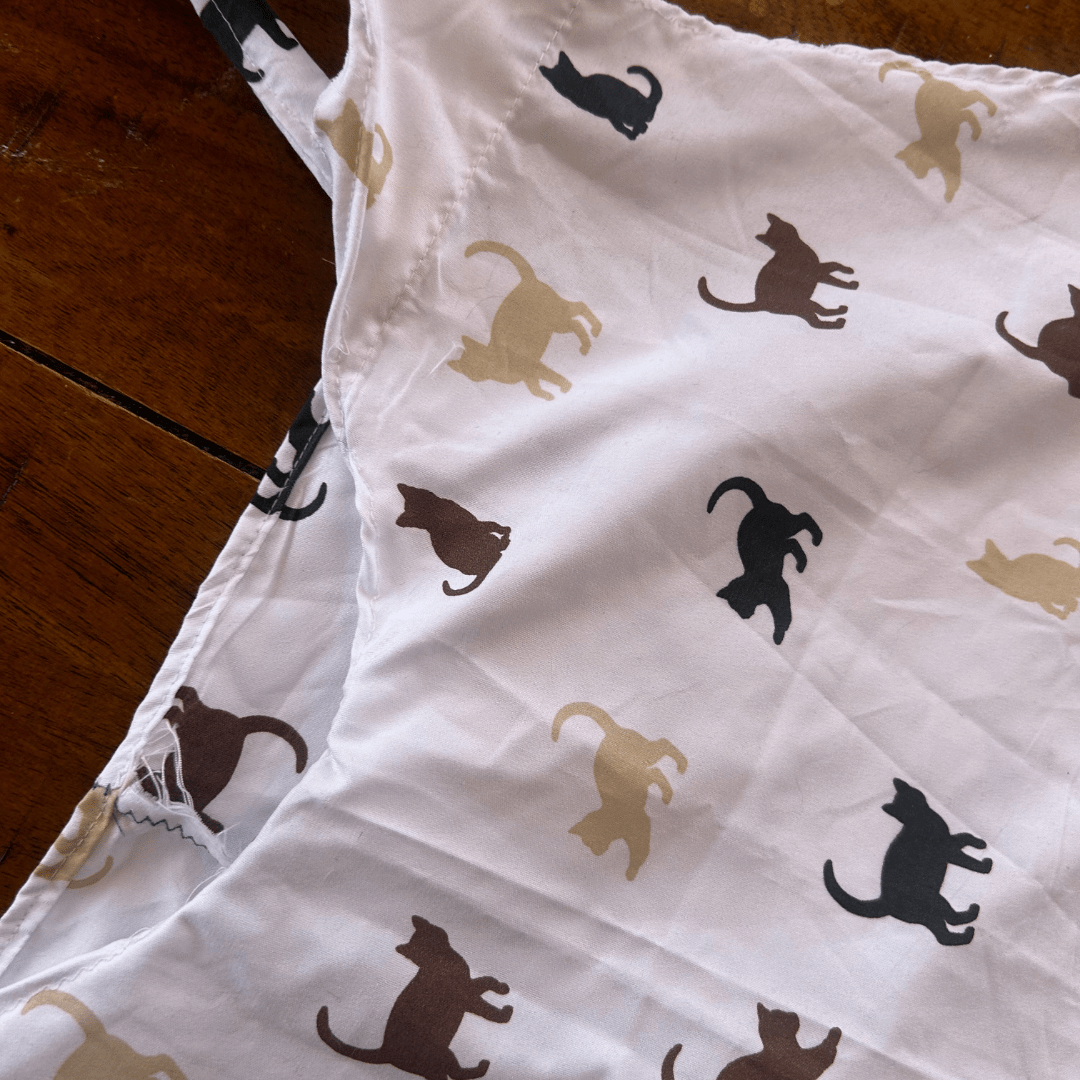 Cat Print Jumpsuit – Handmade & Upcycled from Bedsheet - The Modern Alien