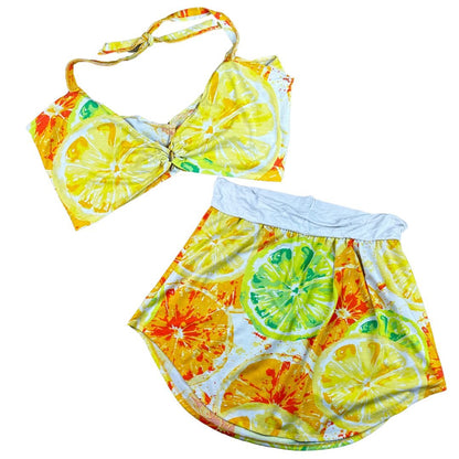 Citrus Two - Piece Set – Handmade & Upcycled - The Modern Alien