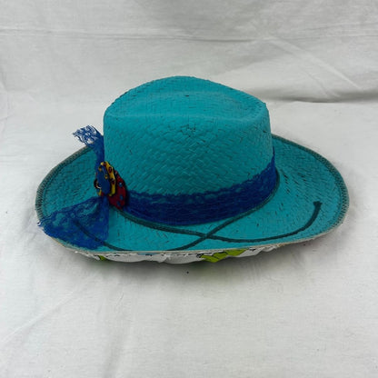 Colorful Upcycled Straw Hat – Playful & Eco - Friendly - The Modern Alien