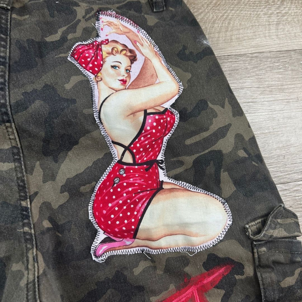 Custom Camo Cargo Pants – Hand - Painted & Patchwork - The Modern Alien