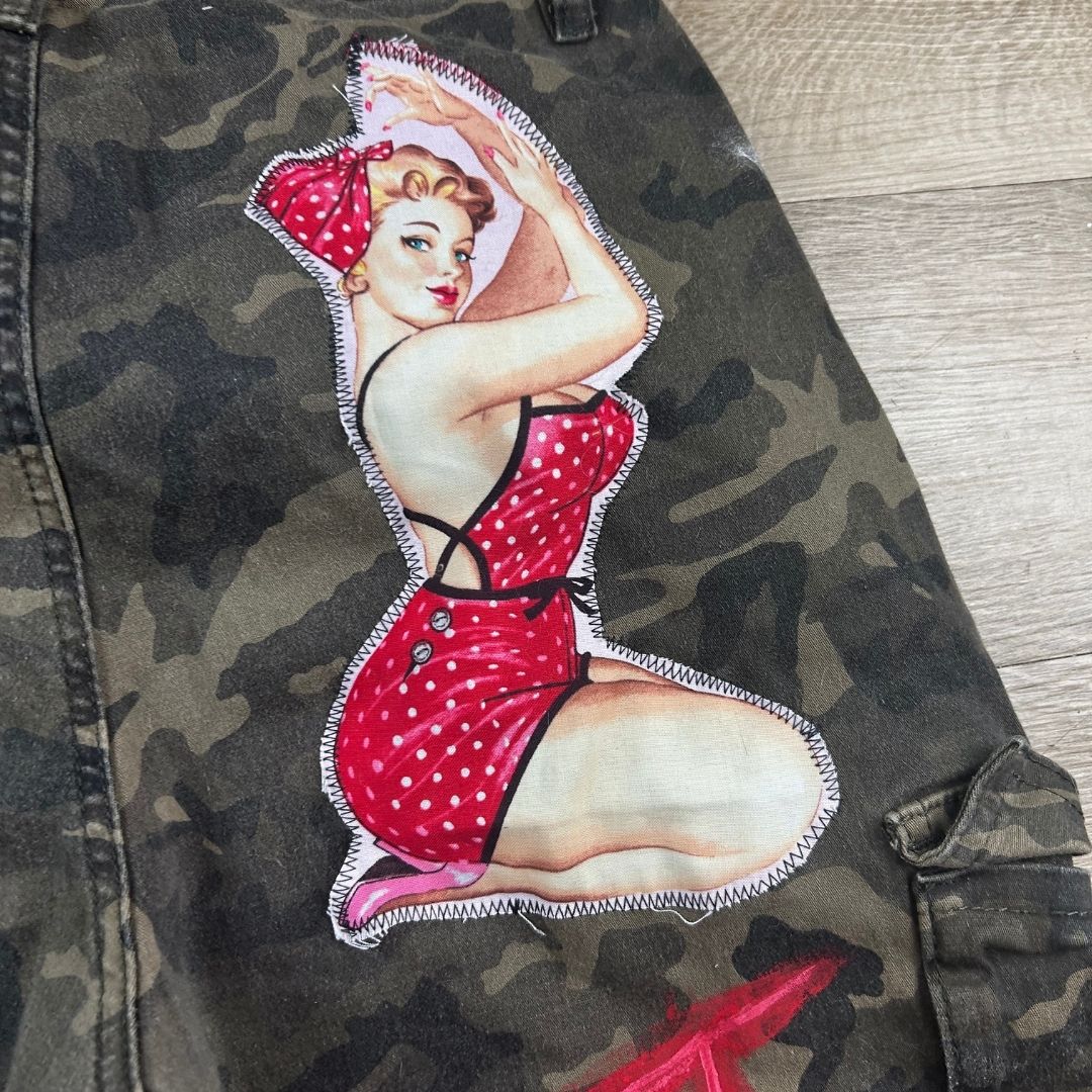 Custom Camo Cargo Pants – Hand - Painted & Patchwork - The Modern Alien