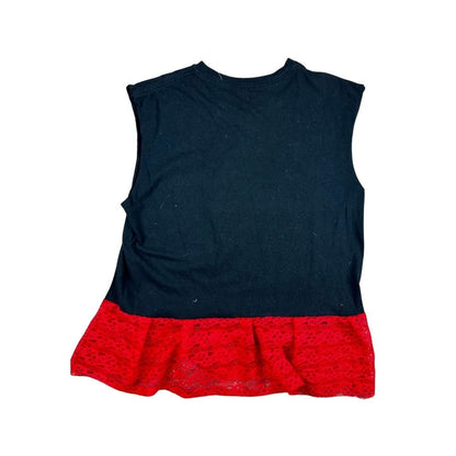 Demogorgon Lace - Trimmed Cropped Tank – Handmade & Upcycled - The Modern Alien