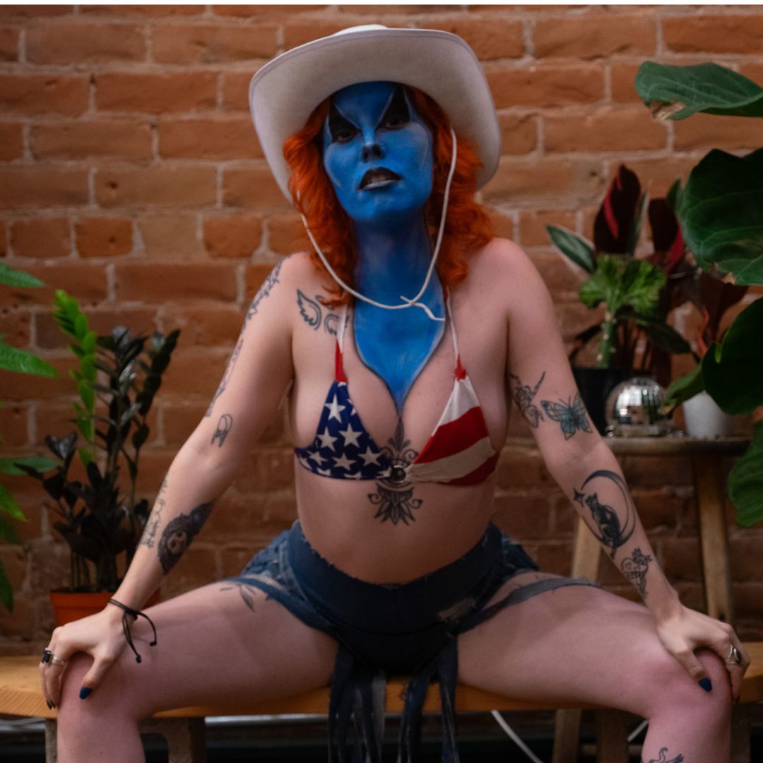 Denim & Bandana Two - Piece Set – Handmade & Upcycled - The Modern Alien