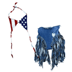Denim & Bandana Two - Piece Set – Handmade & Upcycled - The Modern Alien