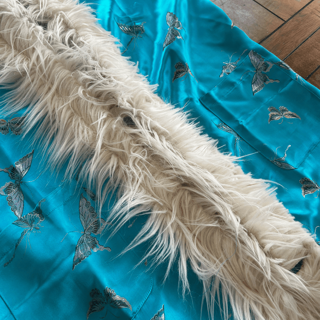 Desert Diva Duster | Handmade from a Robe + Faux Fur Vest - The Modern Alien