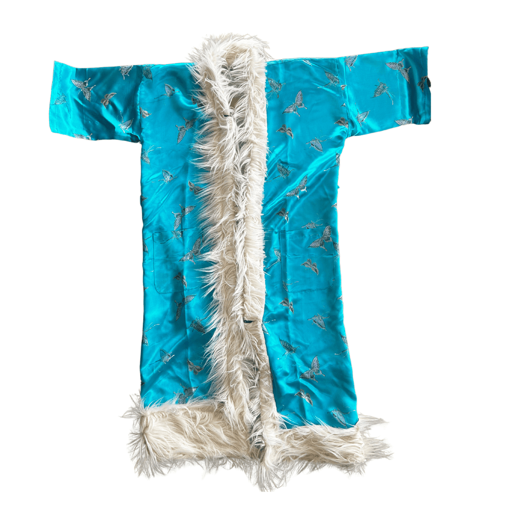 Desert Diva Duster | Handmade from a Robe + Faux Fur Vest - The Modern Alien