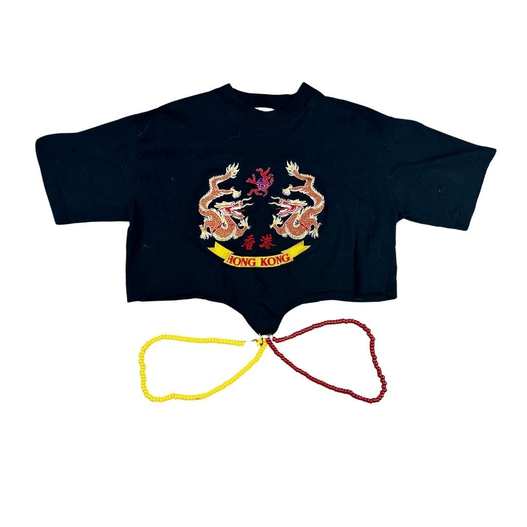 Dragon Beaded Crop Top – Reworked & One - of - a - Kind - The Modern Alien