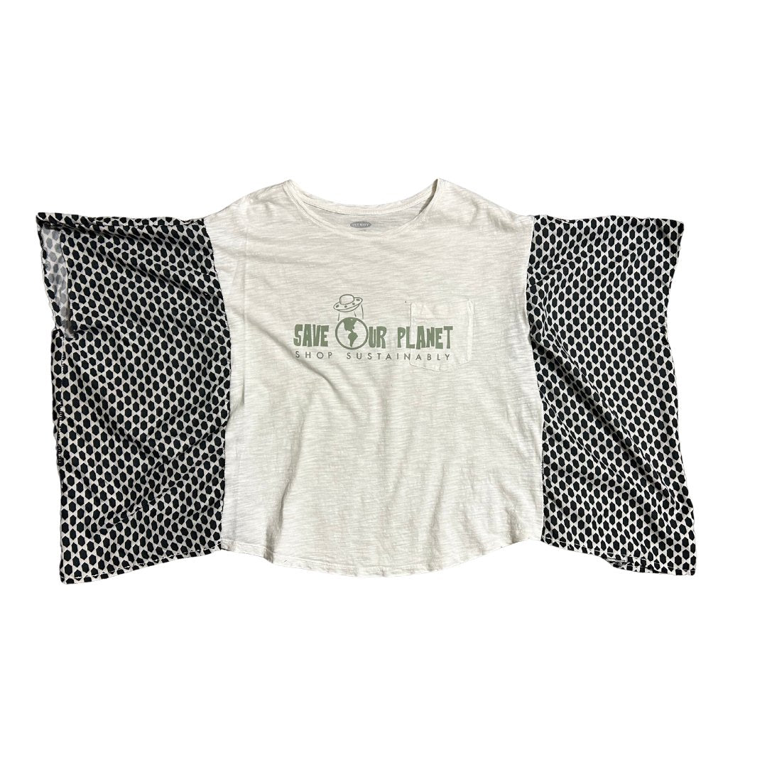 Eco-Chic Boho Crop – Handmade & Upcycled