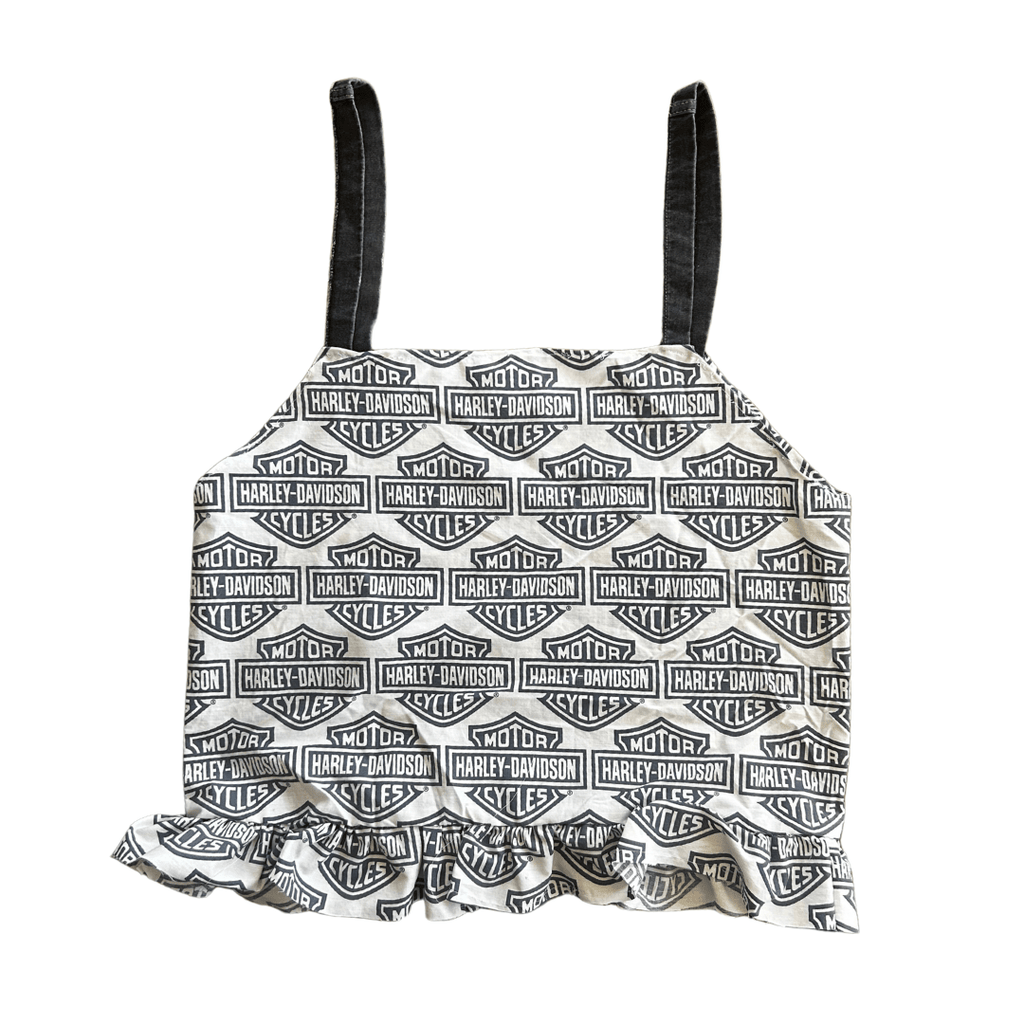 Flame Bell Bottoms + Harley Crop Top Set – Handmade & Upcycled - The Modern Alien