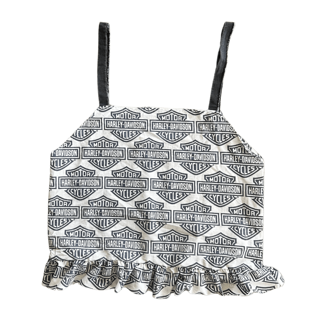 Flame Bell Bottoms + Harley Crop Top Set – Handmade & Upcycled - The Modern Alien