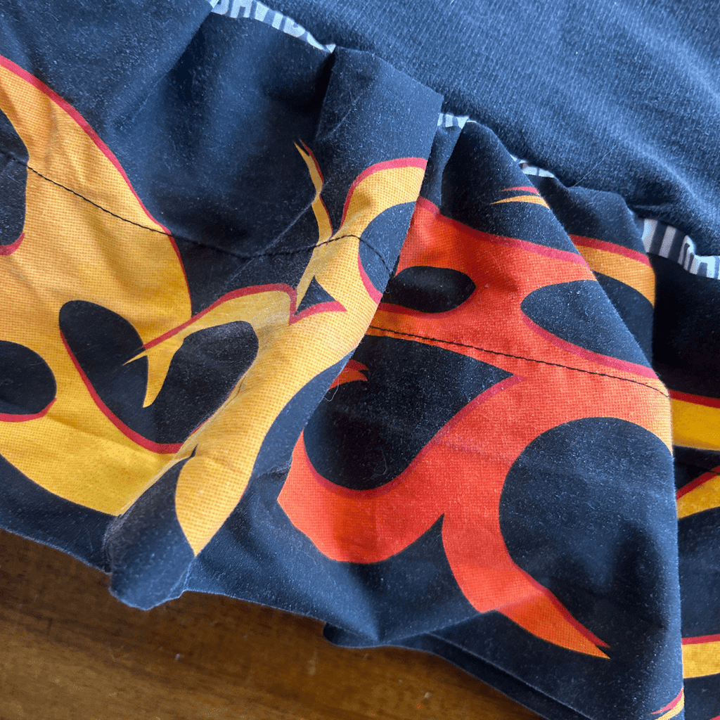 Flame Bell Bottoms + Harley Crop Top Set – Handmade & Upcycled - The Modern Alien