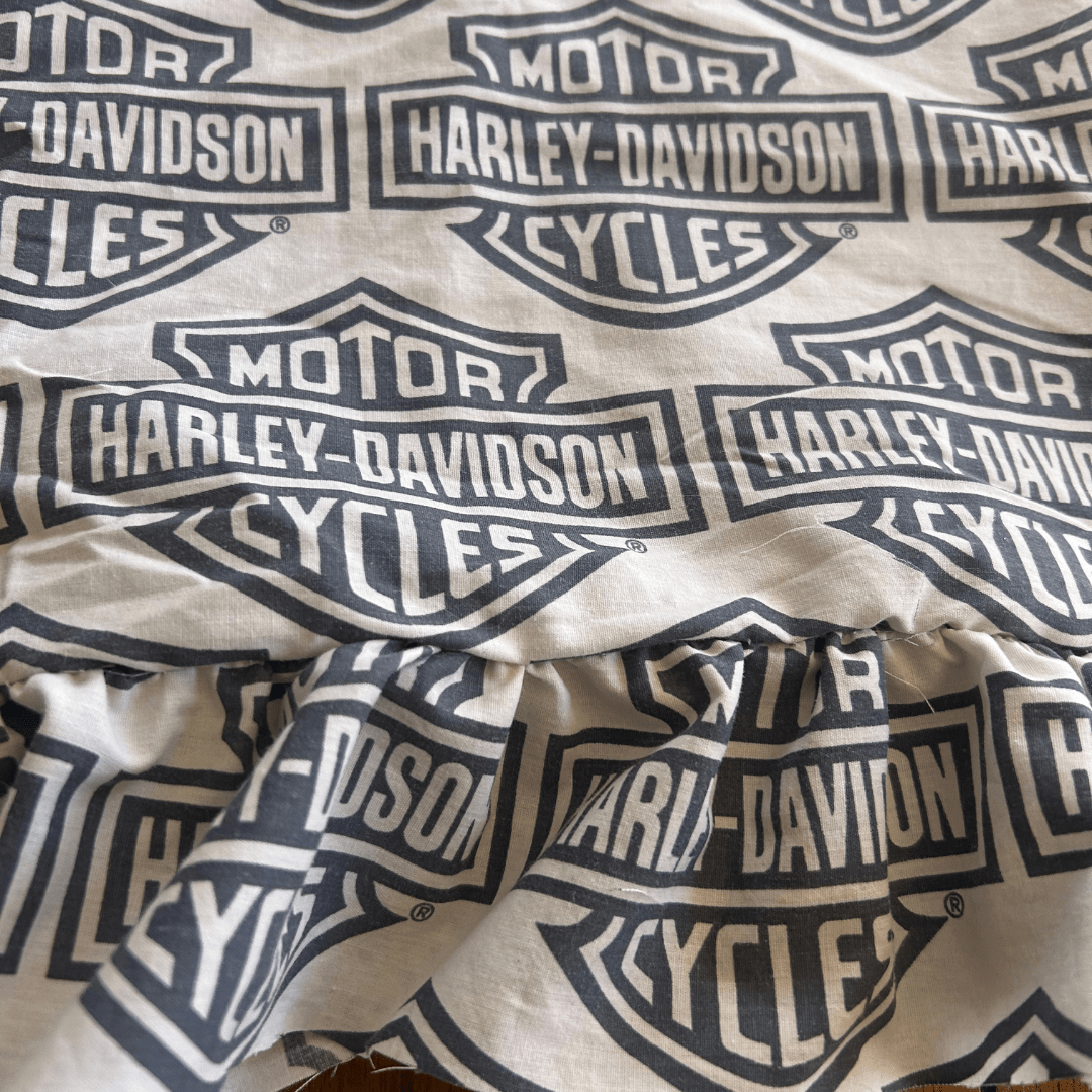 Flame Bell Bottoms + Harley Crop Top Set – Handmade & Upcycled - The Modern Alien