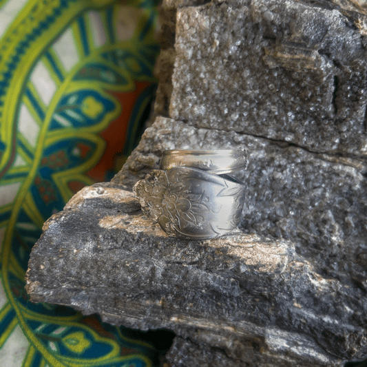 Floral Spoon Ring – Handmade from Upcycled Silverware - The Modern Alien