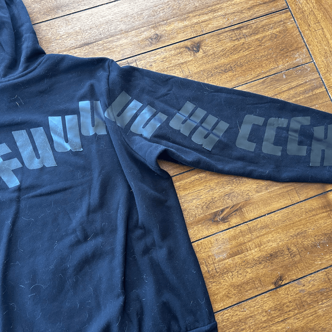 “FuCCCK” Custom Graphic Hoodie – Handmade & One - of - a - Kind - The Modern Alien