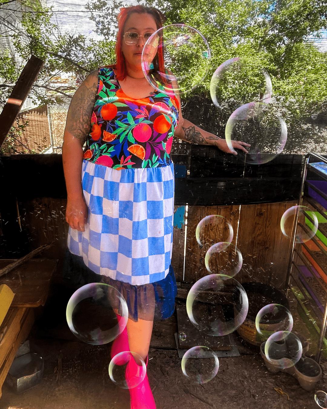 Funky Upcycled Tank Top Dress - The Modern Alien