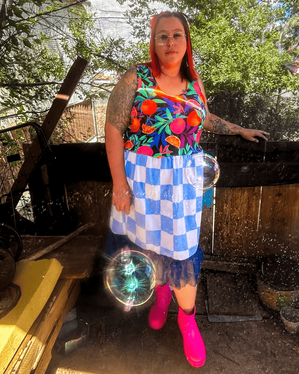 Funky Upcycled Tank Top Dress - The Modern Alien